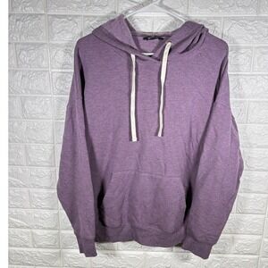 Buffalo David Bitton Mens Purple‎ Hoodie Sweatshirt Size Large Lounge Casual